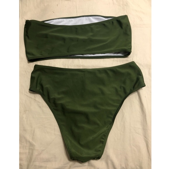 NWOT Olive green high rise bikini - Picture 2 of 2